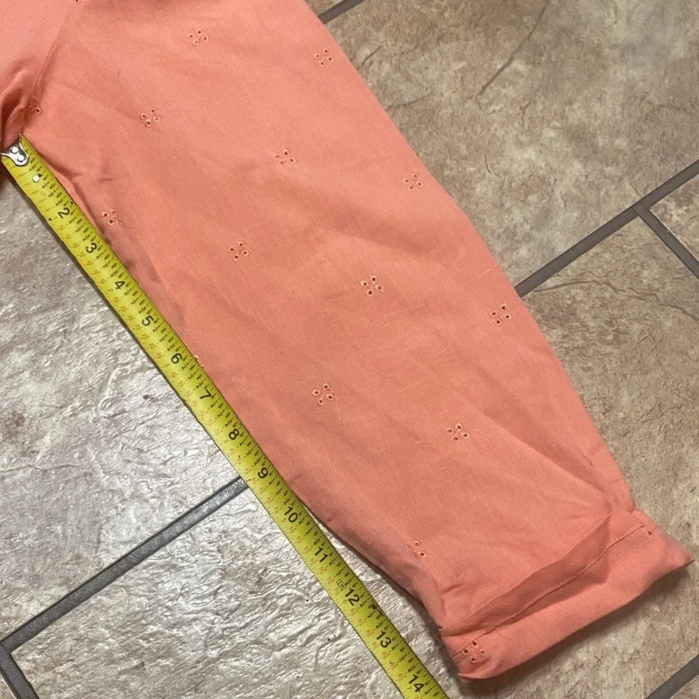 Chelsea Studio Medium Linen-Cotton Blend Top in Peach - Picture 10 of 14